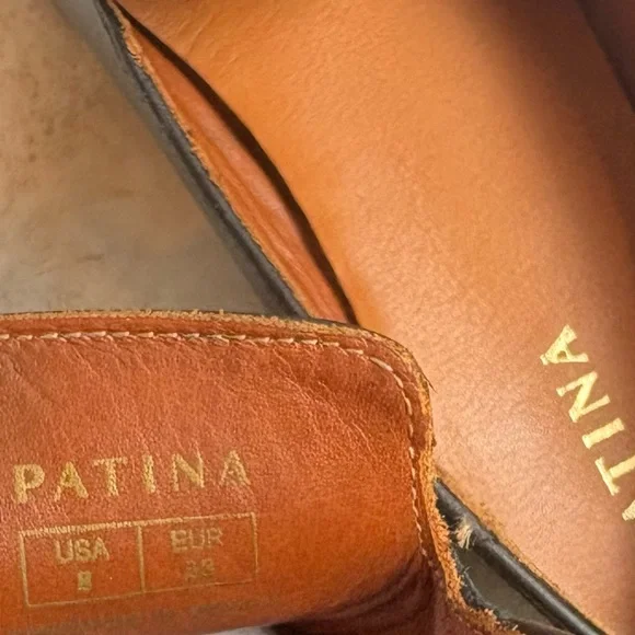 Patina Portland pointed toe leather loafer flat in black - 8 - Picture 6 of 12